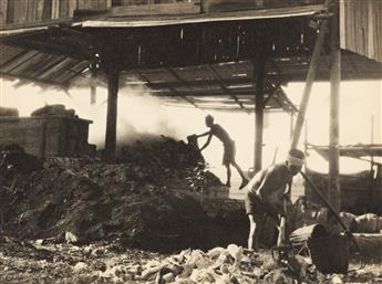 AH FONG (active 1930s) A pair of photographs, including a landscape and an occupational scene with two workers.